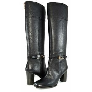 TORY BURCH Jenna Mid Heel Tall Leather Boots